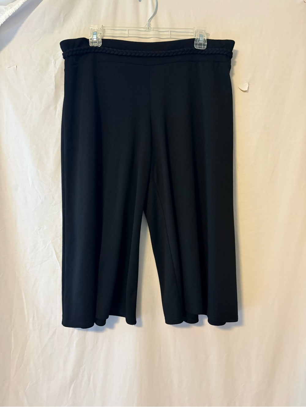 Cato Black Pull-On Bermuda Shorts with Braided Waist